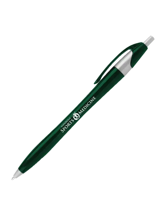 Novella Dark Green/Silver Corporate Pen - Blue Ink w/Espanola Logo