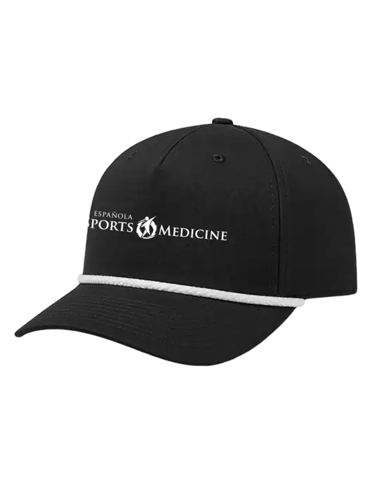Richardson 5-Panel Classic Black/White Rope Cap w/Espanola Logo
