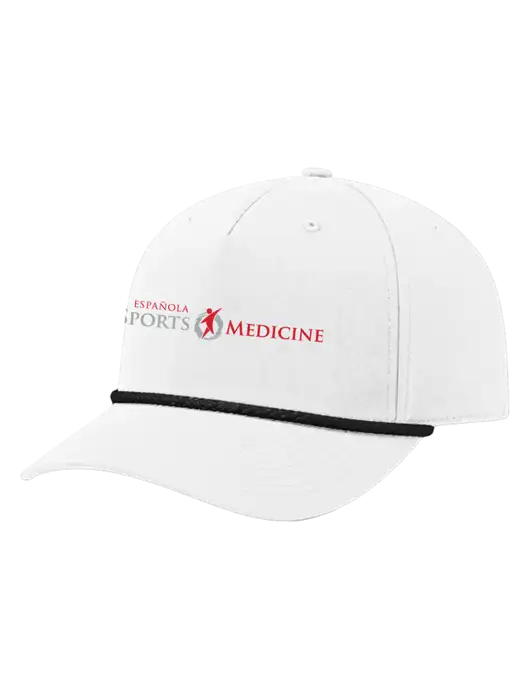 Richardson 5-Panel Classic White/Black Rope Cap w/Espanola Logo