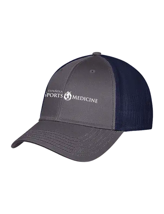Charcoal/Navy Mesh Trucker Cap Snap Back w/Espanola Logo
