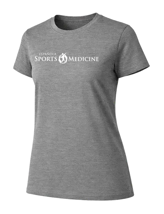 Womens Ring Spun Light Grey Heather 4.5 oz T-Shirt w/Espanola Logo