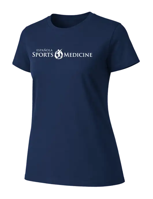 Womens Ring Spun Navy 4.5 oz T-Shirt w/Espanola Logo