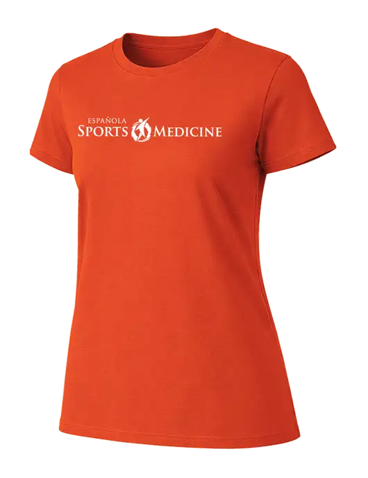 Womens Ring Spun Orange 4.5 oz T-Shirt w/Espanola Logo