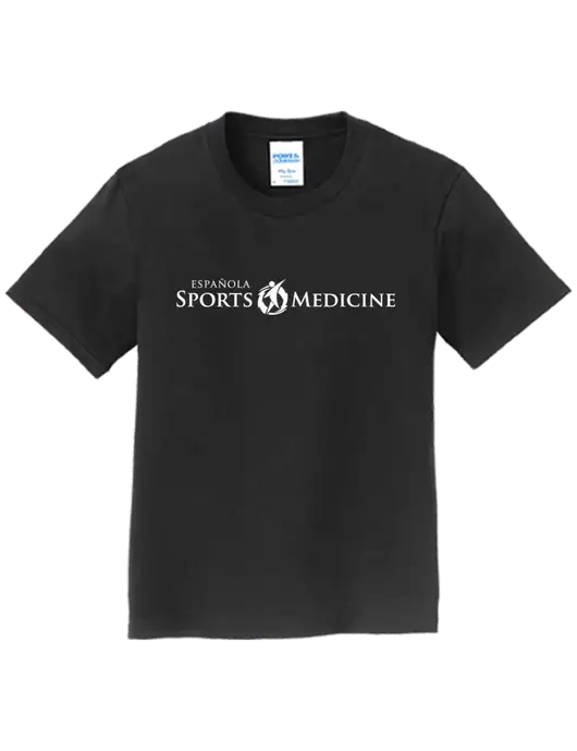 Youth Ring Spun Jet Black 4.5 oz T-Shirt w/Espanola Logo