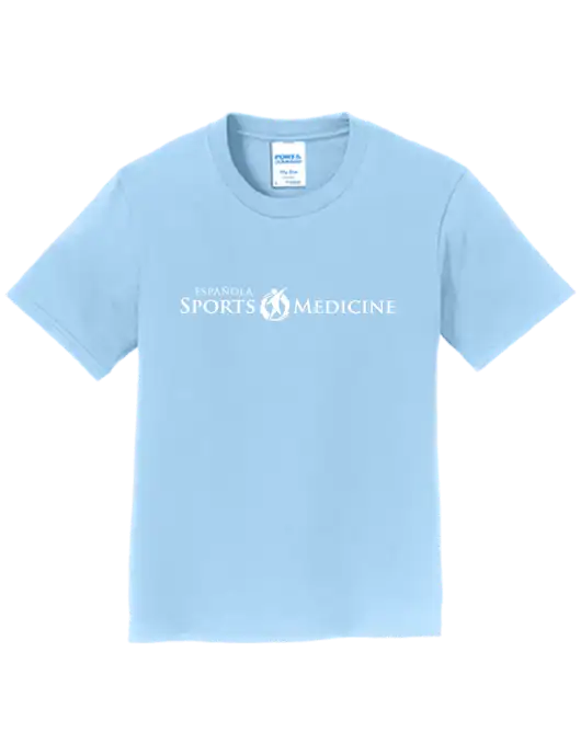 Youth Ring Spun Light Blue 4.5 oz T-Shirt w/Espanola Logo