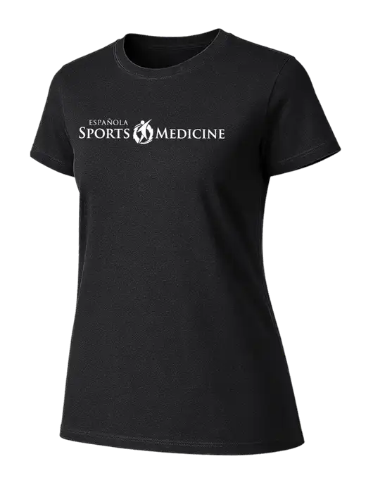 Womens Ring Spun Jet Black 4.5 oz T-Shirt w/Espanola Logo
