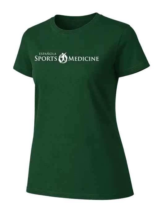 Womens Ring Spun Forest Green 4.5 oz T-Shirt w/Espanola Logo