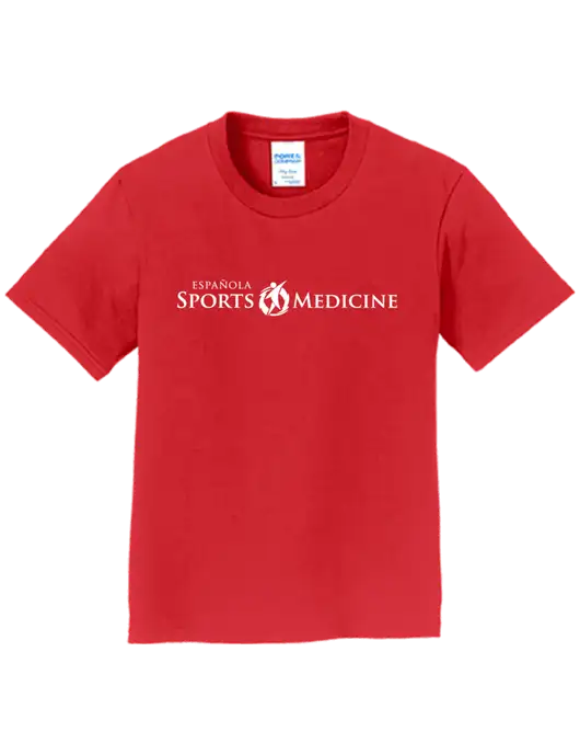 Youth Ring Spun Bright Red 4.5 oz T-Shirt w/Espanola Logo