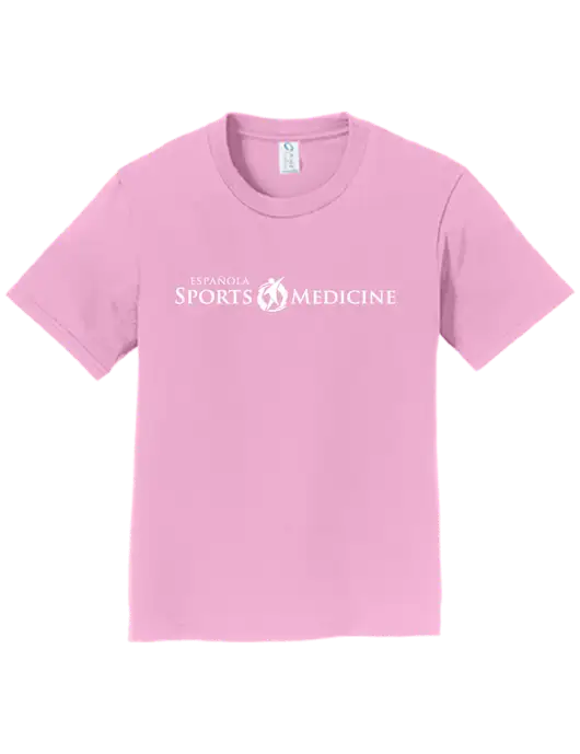 Youth Ring Spun Candy Pink 4.5 oz T-Shirt w/Espanola Logo
