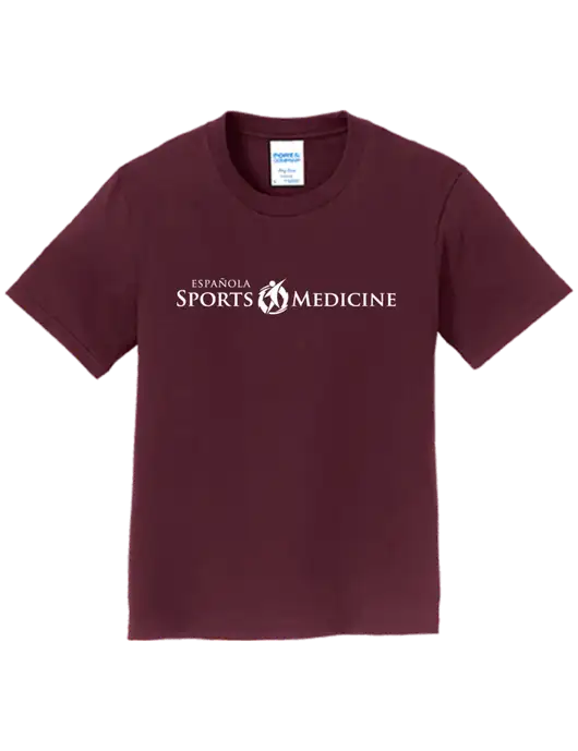 Youth Ring Spun Maroon 4.5 oz T-Shirt w/Espanola Logo