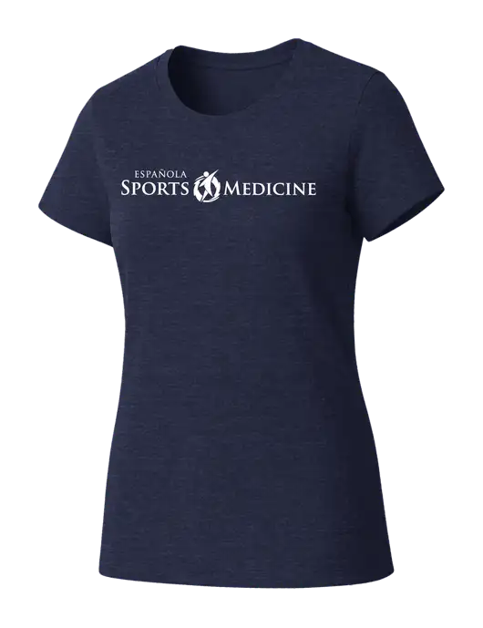 Womens Seriously Soft Heathered Navy T-Shirt w/Espanola Logo