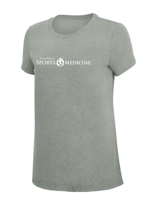 Womens Simply Soft Grey Frost 4.5oz  Poly/Combed Ring Spun Cotton T-Shirt w/Espanola Logo