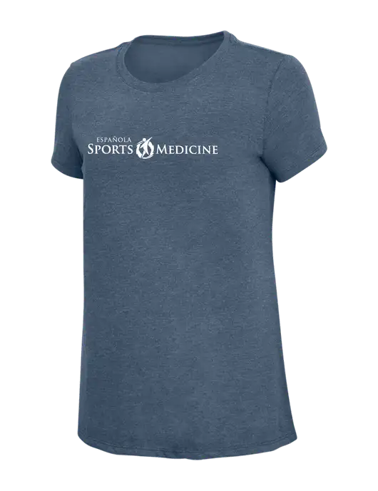 Womens Simply Soft Navy Frost 4.5oz  Poly/Combed Ring Spun Cotton T-Shirt w/Espanola Logo