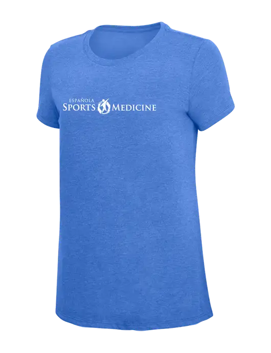 Womens Simply Soft Royal Frost 4.5oz  Poly/Combed Ring Spun Cotton T-Shirt w/Espanola Logo
