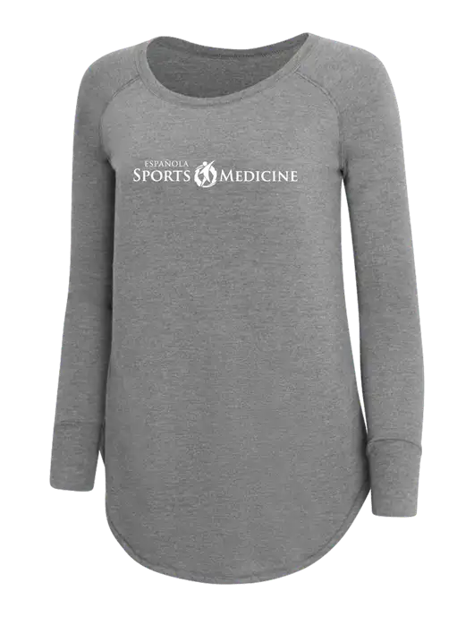 Womens Perfect Wide Collar Tunic Tri-Blend Grey Frost 4.5 oz T-Shirt w/Espanola Logo
