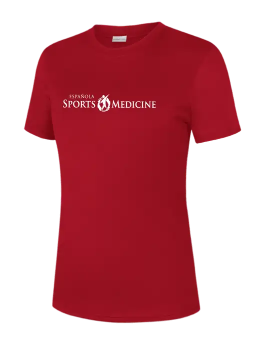  Womens Red PosiCharge Competitor Tee w/Espanola Logo