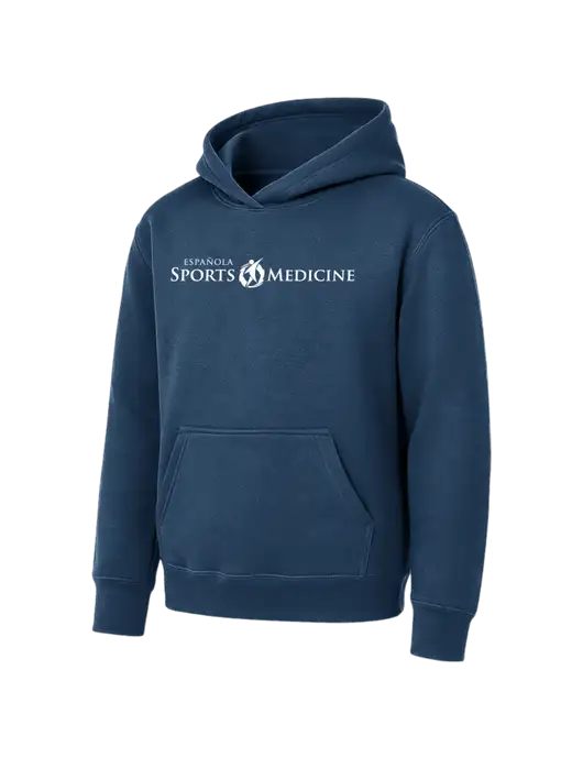 Youth Navy 7.8 oz Pullover Hooded Sweatshirt w/Espanola Logo
