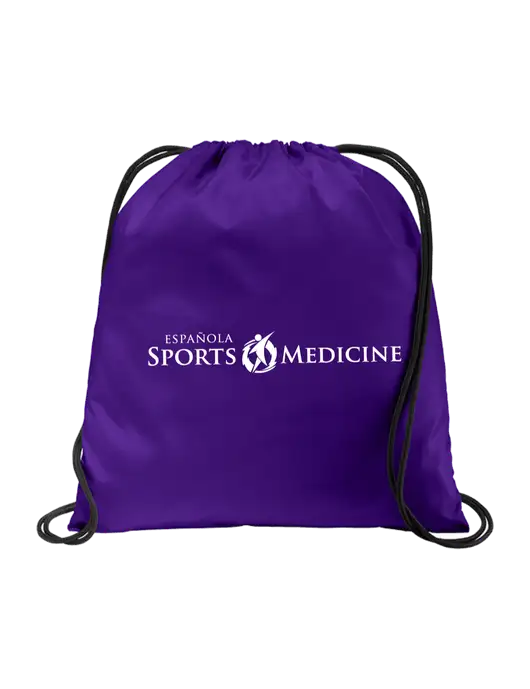 Drawstring Purple Cinch Pack w/Espanola Logo