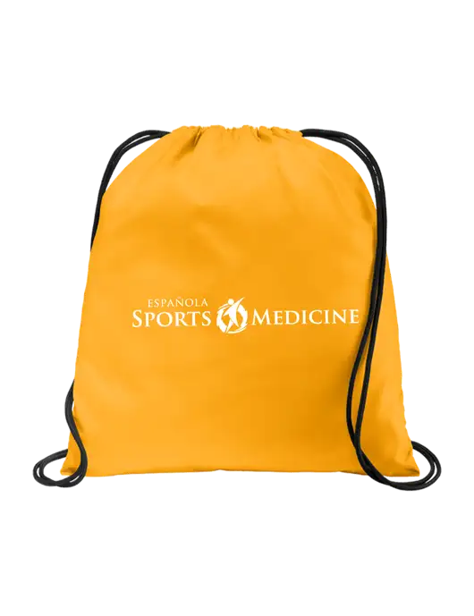 Drawstring Gold Cinch Pack w/Espanola Logo