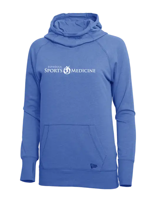 New Era Royal Heather Womens Tri-Blend Fleece Pullover Hoodie w/Espanola Logo