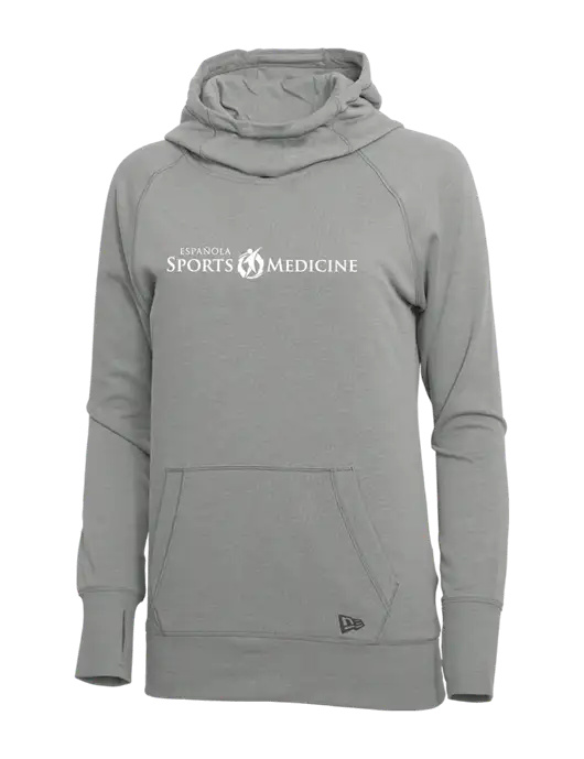New Era Shadow Grey Heather Womens Tri-Blend Fleece Pullover Hoodie w/Espanola Logo