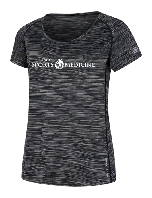 OGIO Womens Black Space Dye Verge Scoop Neck w/Espanola Logo