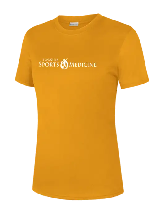  Womens Yellow Gold PosiCharge Competitor Tee w/Espanola Logo