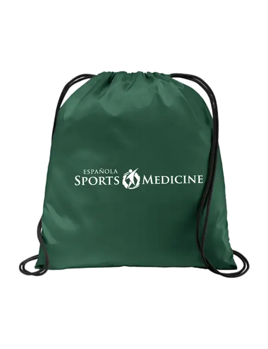 Drawstring Dark Green Cinch Pack w/Espanola Logo
