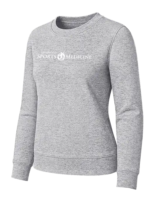 Womens Light Grey Heather Loft Crewneck Sweatshirt w/Espanola Logo
