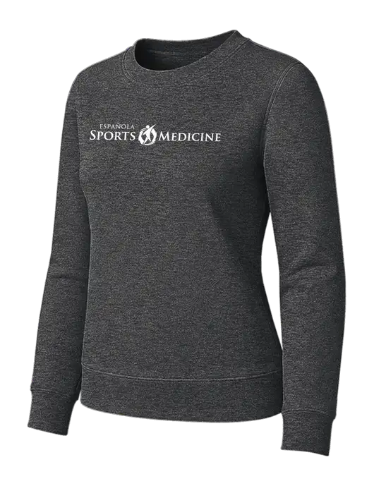 Womens Charcoal Heather Loft Crewneck Sweatshirt w/Espanola Logo
