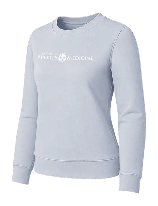 Womens Light Slate Loft Crewneck Sweatshirt w/Espanola Logo