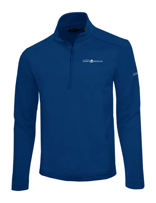 Eddie Bauer Dark Royal Smooth Mid Layer Fleece 1/2-Zip w/Espanola Logo