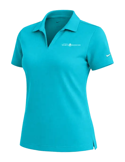 NIKE Sapphire Blue Womens Dri-Fit Micro Pique Polo w/Espanola Logo