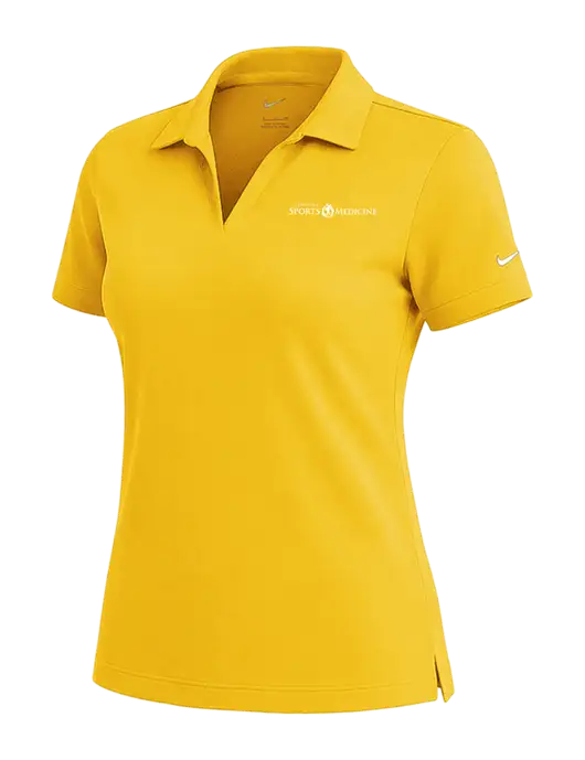 NIKE Yellow Gold Womens Dri-Fit Micro Pique Polo w/Espanola Logo
