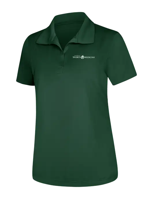 Womens Dark Green Micropique Sport-Wick Polo w/Espanola Logo