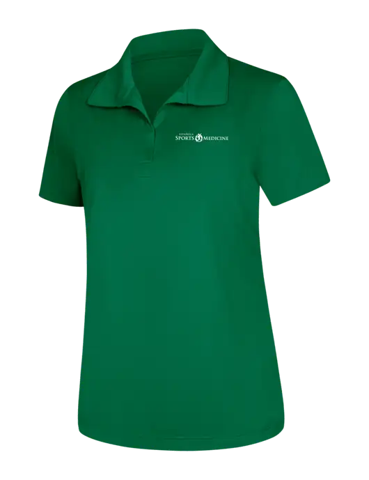 Womens Kelly Green Micropique Sport-Wick Polo w/Espanola Logo