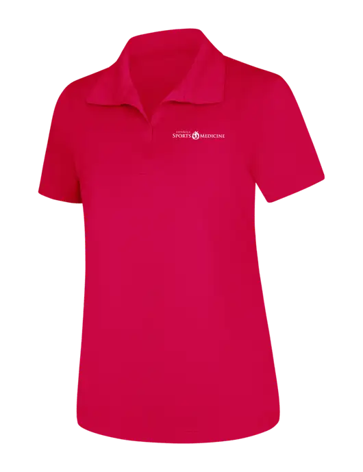 Womens Pink Raspberry Micropique Sport-Wick Polo w/Espanola Logo