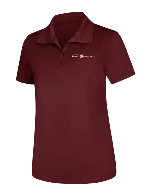 Womens Maroon Micropique Sport-Wick Polo w/Espanola Logo