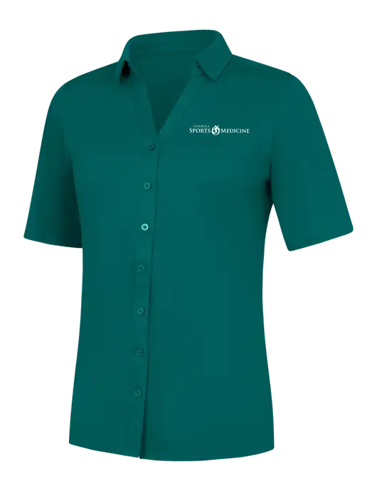 Womens Dark Teal City Stretch Top w/Espanola Logo