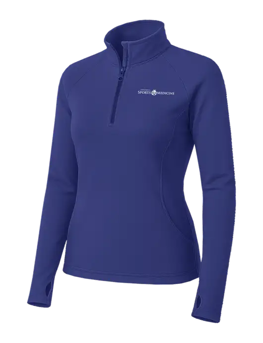 Light Purple Womens Sport Wick Stretch 1/4 Zip Pullover w/Espanola Logo