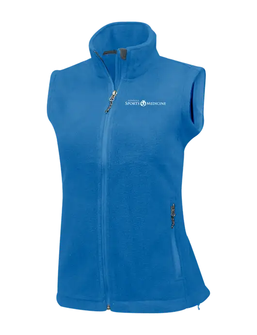 Royal Womens Fleece Vest w/Espanola Logo