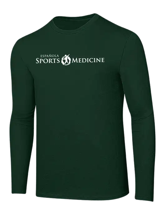 Ring Spun Forest Green 4.5 oz Long Sleeve T-Shirt w/Espanola Logo