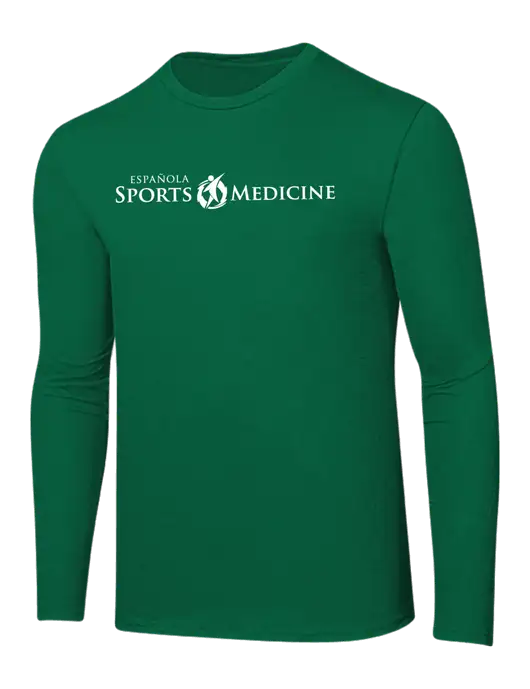 Ring Spun Kelly Green 4.5 oz Long Sleeve T-Shirt w/Espanola Logo